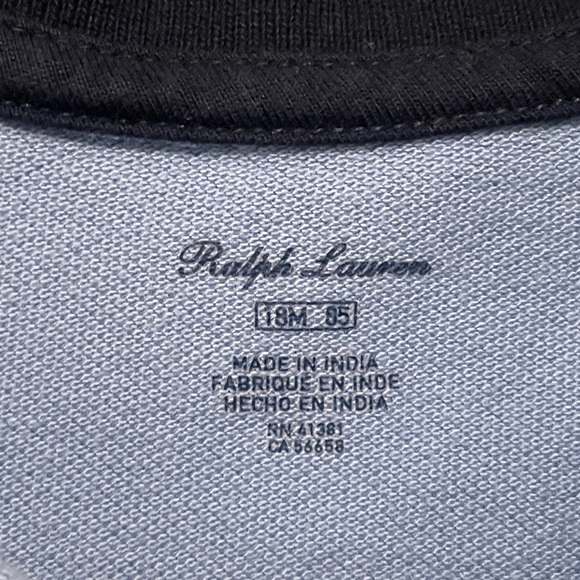 Ralph Lauren Striped Polo Shortall 18M - Picture 2 of 5